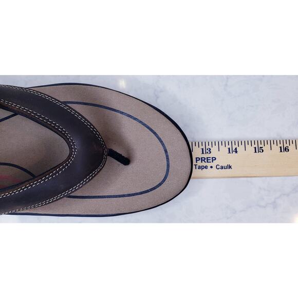 NWOT ORTHOFEET Eldorado Men\'s Size 12D Thong/Toe Post Sandals in Brown main image 6